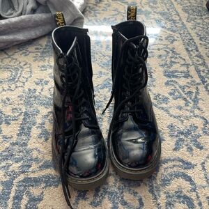 Dr. Martens Shiny Black Lace-Up Boots